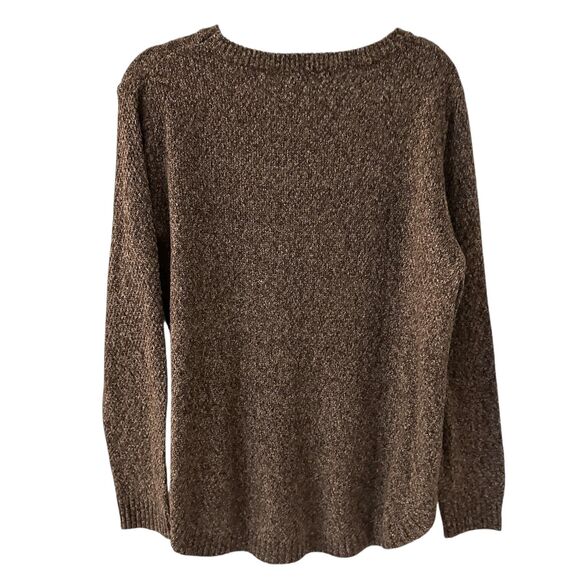 Pink Clover Stitch Fix Brown Crew Neck Polyester Soft Tunic Sweater Size XL NWT - Picture 2 of 6